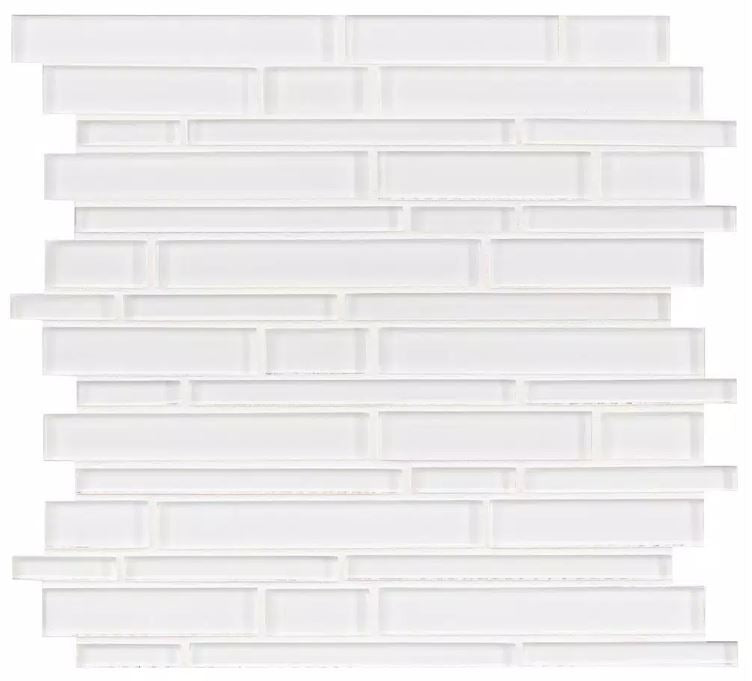 MSI Ice Interlocking 12 in. x 12 in. x 8 mm Glass Mesh-Mounted Mosaic Wall Tile