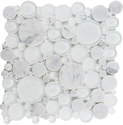 BFS101 Tiles Bubble series Bubble Full Sheets White Dove 12 x 12 Sheet