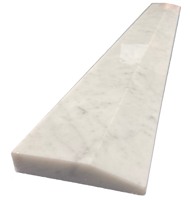 Carrara Bianco Marble One High Beveled Door Threshold (Marble Saddle) Polished