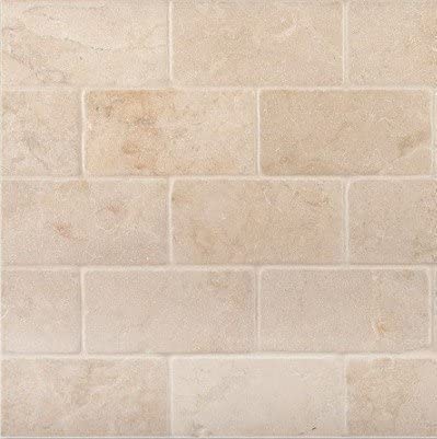 Crema Marfil Tumbled 3x6 Marble Floor Wall Tile