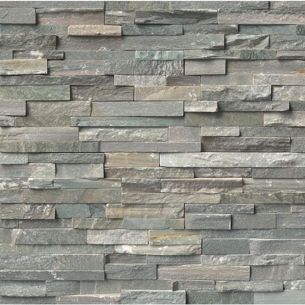Sierra Blue Ledger Panel 6x24 Natural Quartzite Wall Tile