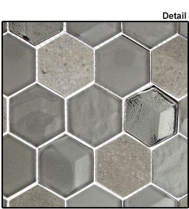 GT Glass Wall Tile Frosted Hive QLS133