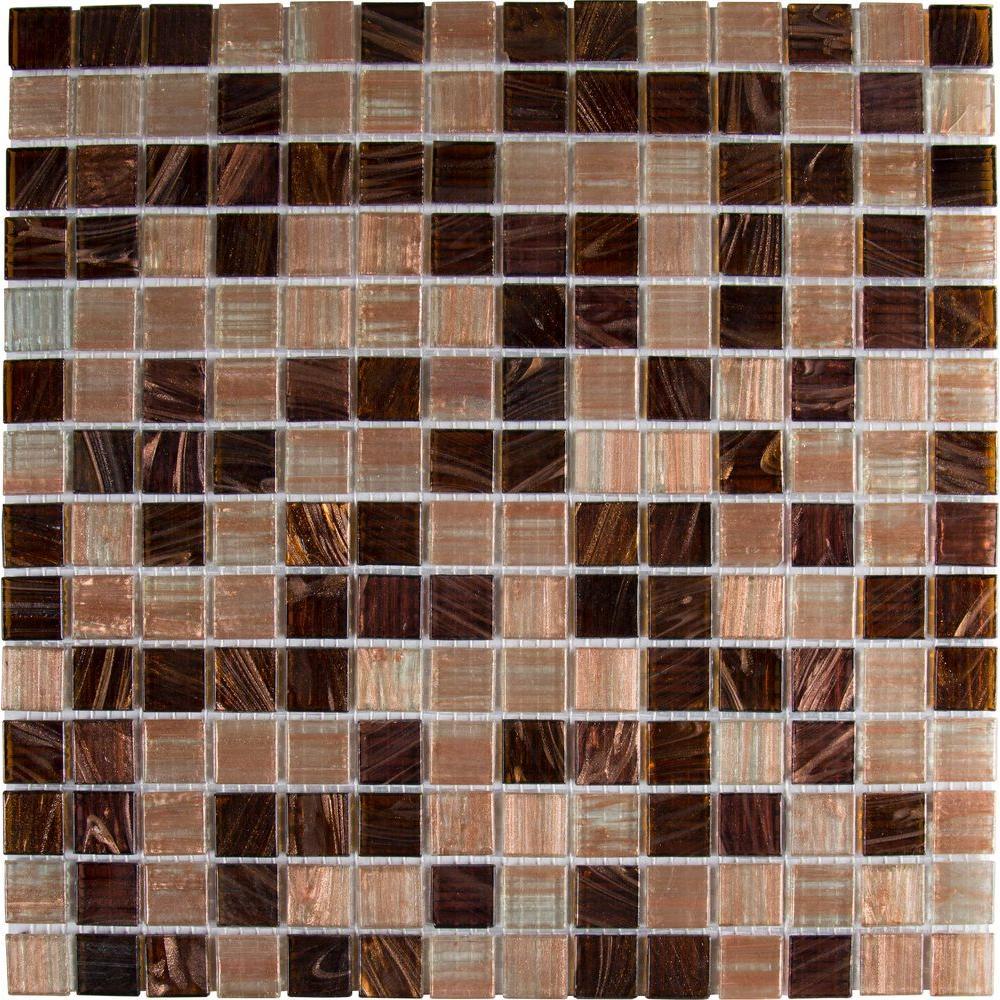 MS International Treasure Trail Iridescent 12 in. x 12 in. x 4 mm Glass Mesh-Mounted Mosaic Tile - Tenedos