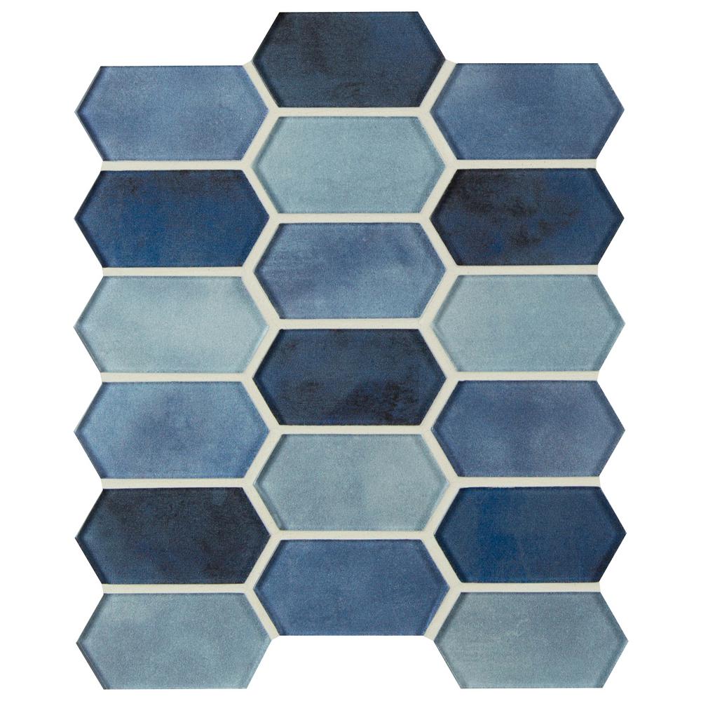 MSI Boathouse Picket 10x12x8 mm Glass Mesh-Mounted Mosaic wall Tile
