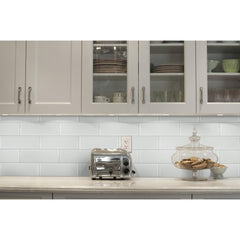 White Ceramic Beveled Subway Wall Tile 4x12 Matte Finish for Kitchen Backsplash, Bathroom, Accent Wall