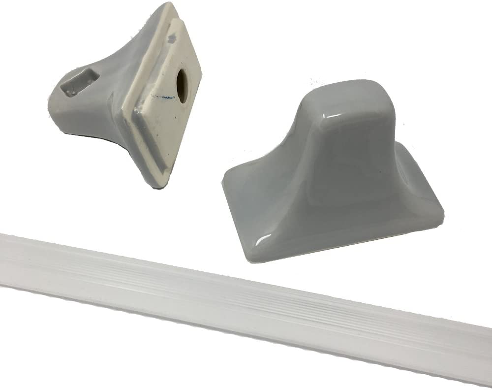 Vogue Tiles 5-Piece Retro Gray Glazed Ceramic Bathroom Grey Accessory Kit