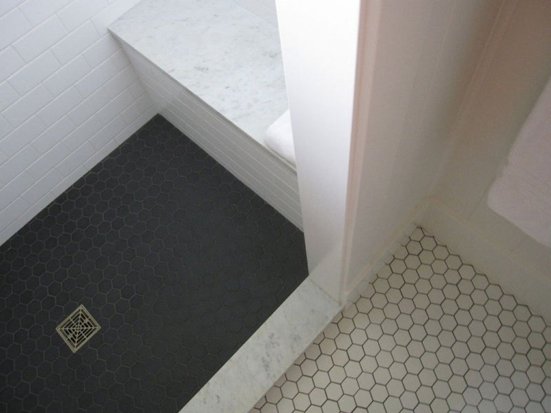 USCT White 2 inch Hexagon Porcelain Mosaic Wall Tile for Kitchen Backsplash, Bathroom Shower, Accent Wall-  10pcs/carton (10 sq ft)