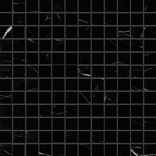 Nouveau Nero Black Mosaic Antique Polished