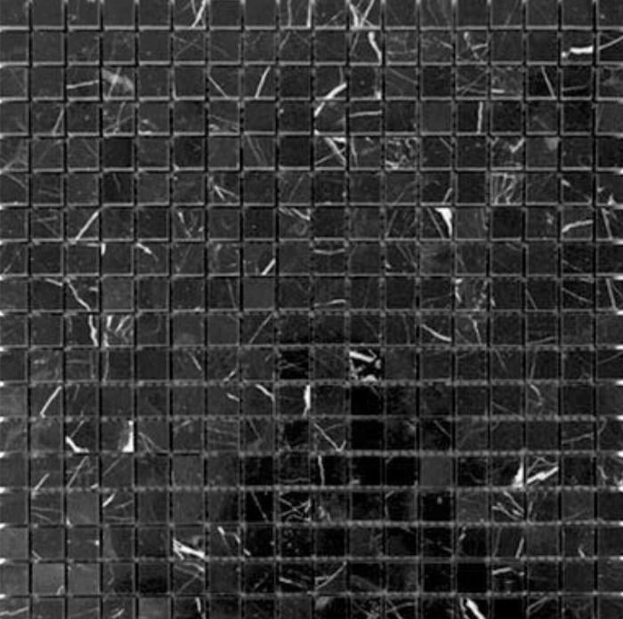 Polished Nero Marquina Black Marble 5/8x5/8 Mosaic Tiles