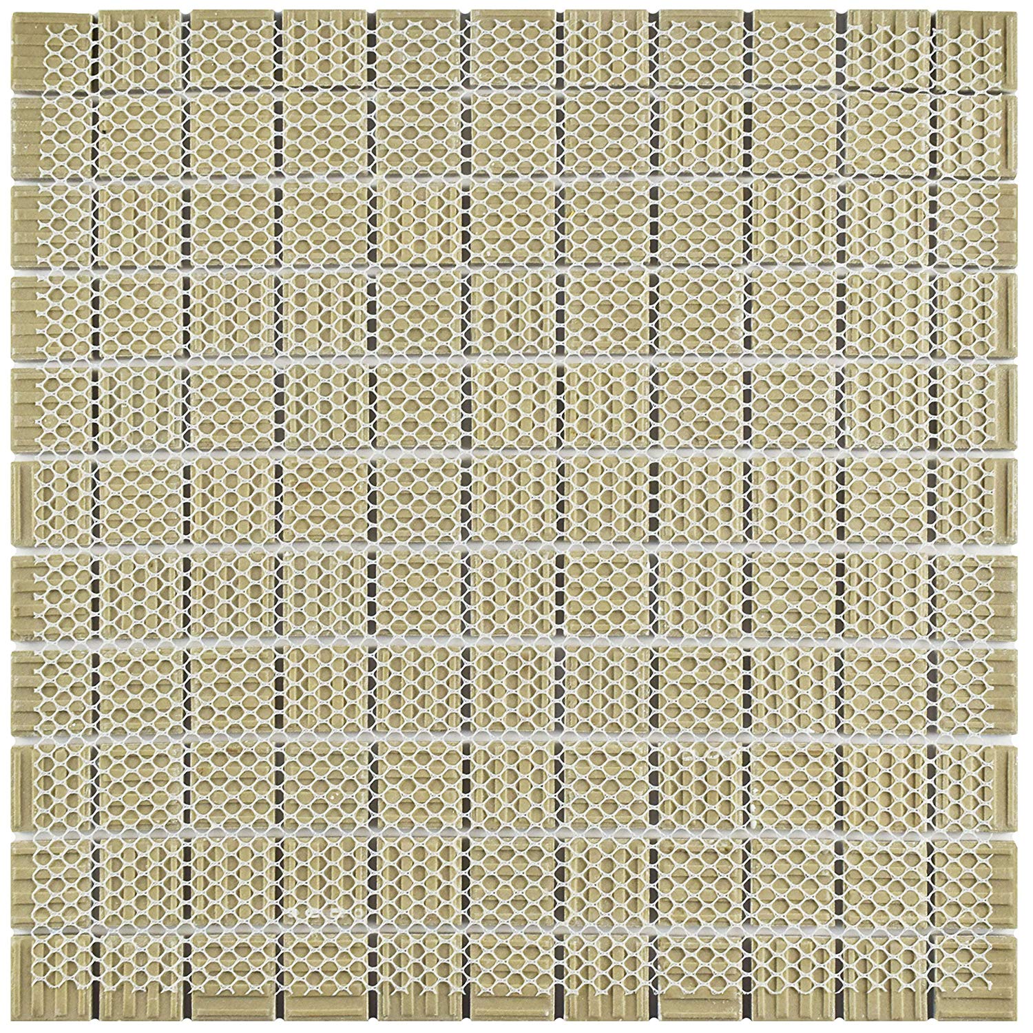 Square 1"White Matte Porcelain Floor and Wall Tile