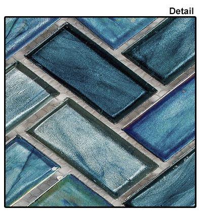 GT Tiles Cobalt Sea (1x2 Herringbone) OCS182