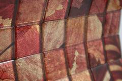 Glossy Pink Flower Square Glass Mosaic Tiles