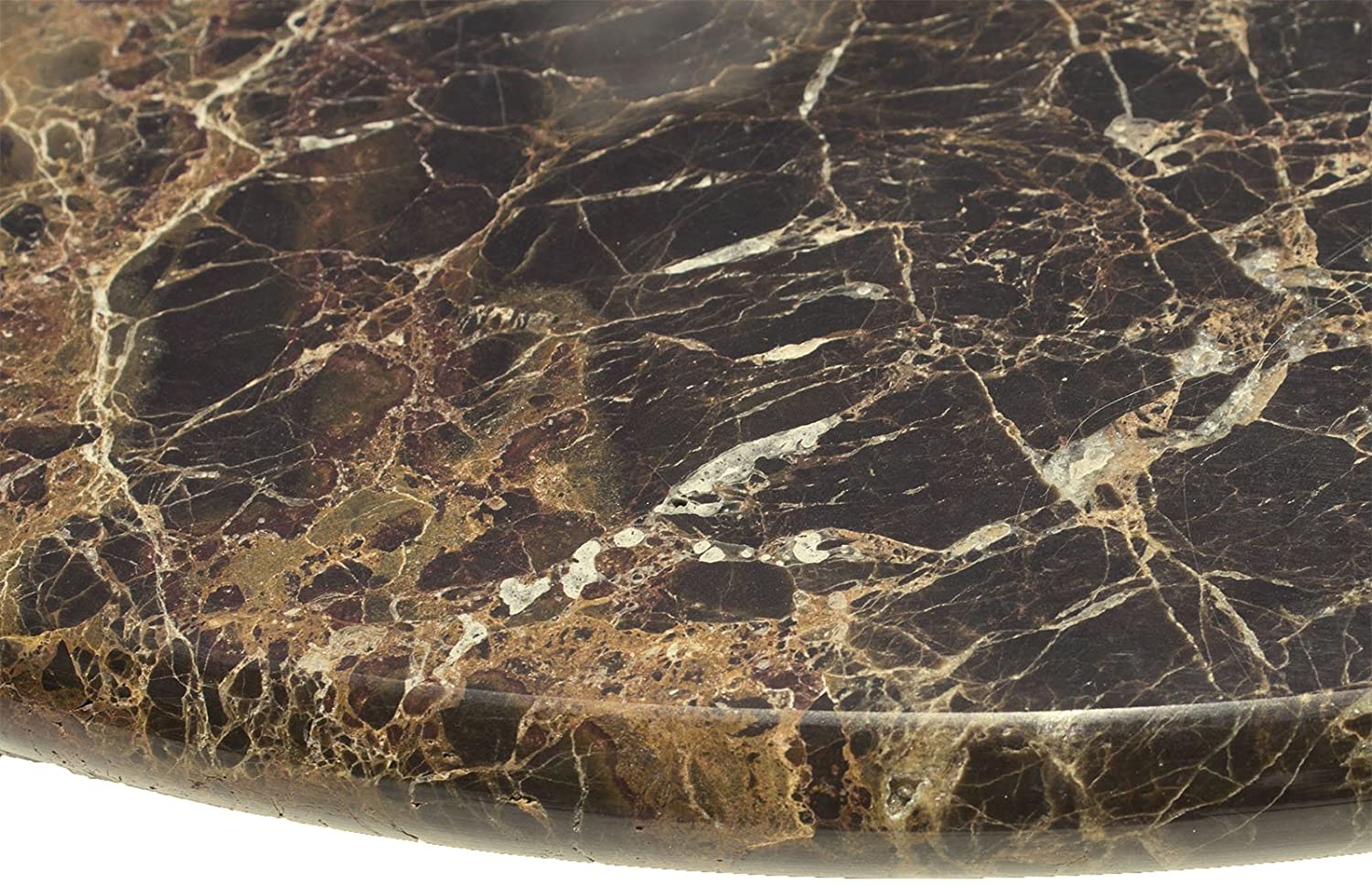 Dark Emperador Premium Spain Polished Marble Corner Shower Stone Bathroom Accessories 1 Piece (Corner Piece 9X9 INCH)