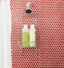 Penny Round Vintage Red Porcelain Mosaic Floor Wall Tile Backsplash for Bathroom Shower, Kitchen, Pool Tile, Accent décor
