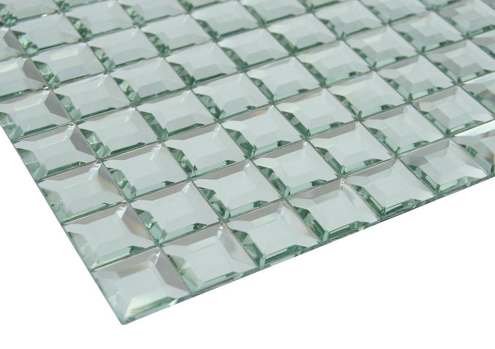 Glossy Diamond 3D Modern Square Glass Mosaic Tiles