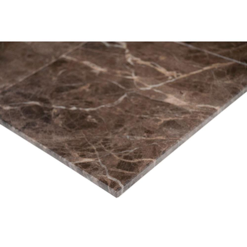 MS International Emperador Dark 12 in. x 12 in. Polished Marble Floor and Wall Tile