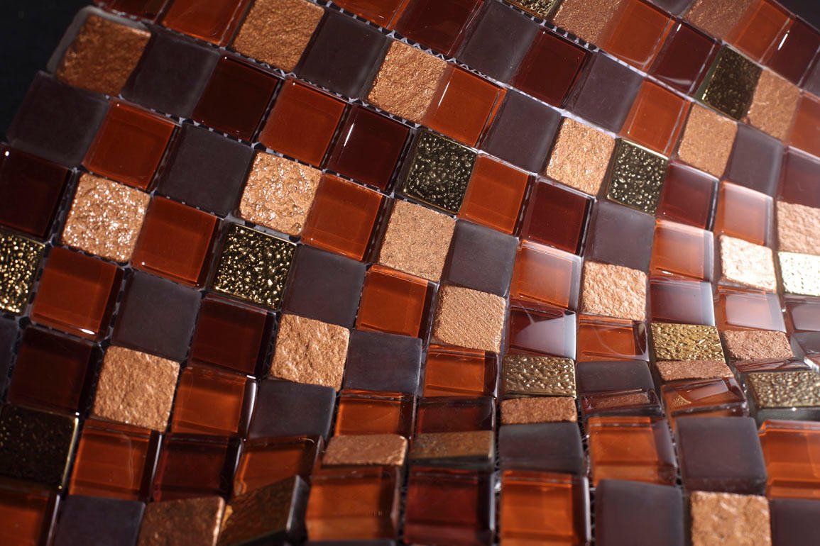 Glossy Jam Raindrop Modern Square Glass Mosaic Tiles