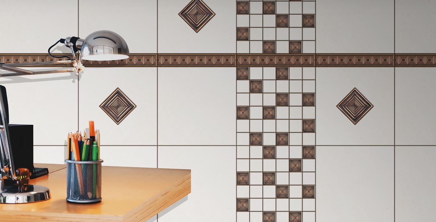 Resin Venetian Bronze Metallic Look  2x8 Liner Trim Geometric Border Wall Tile for Kitchen Backsplashes, bathroom Shower, Accent Decor Insert (Venetian Bronze)