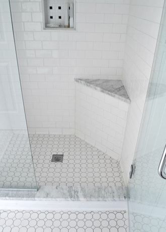 Carrara Marble Doorway Floor Threshold (Marble Saddle) Honed for Shower Curb, Vanity Backsplash