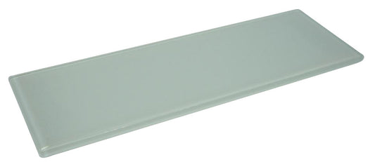 4x12 Glossy Light Grey Subway Glass Mosaic Tile