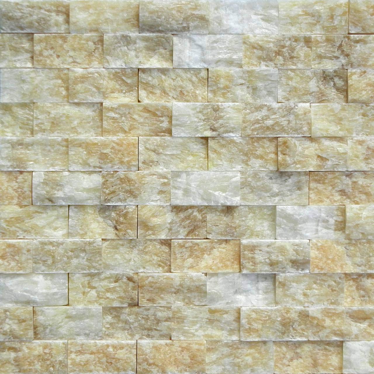 Honey Onyx Marble 1x2 Inch  Splitface Mosaic Tiles