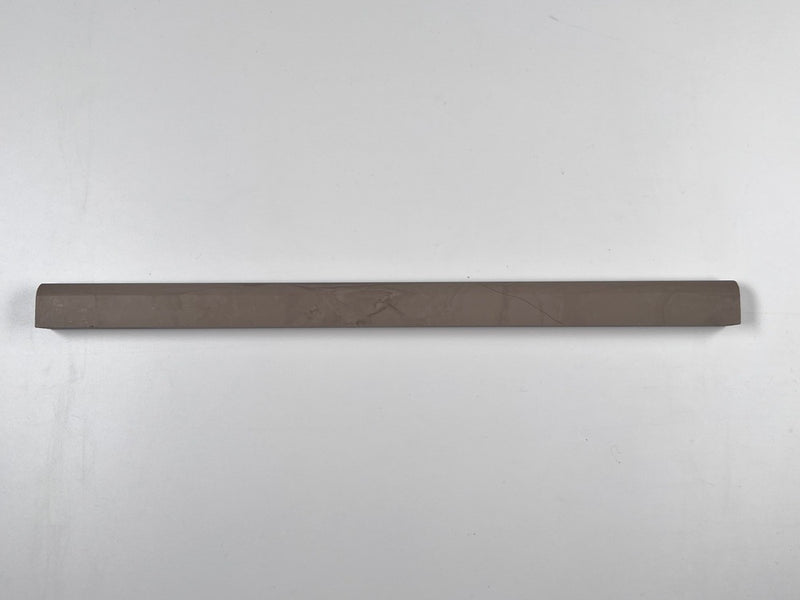 Tenedos Warm Athens Grey Pewter Wood Look 3/8 in. x 12 in. Pencil Liner Wall Decorative Marble Honed