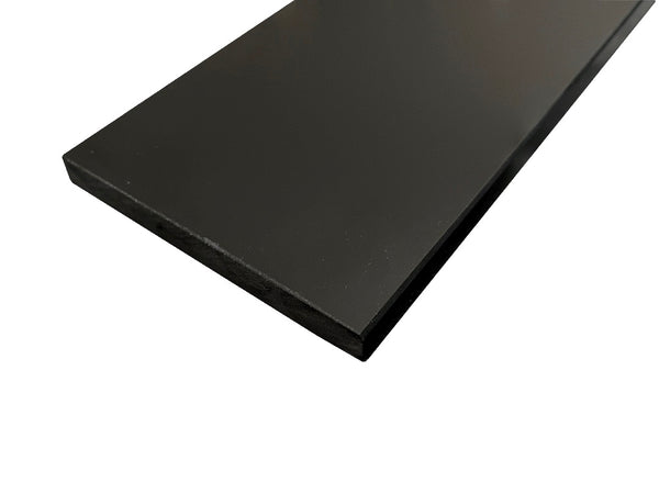 Tenedos Solid Black Engineered Marble Doorway Floor Transition Tile Threshold (Marble Saddle) Polished for Shower Curb, Window Sill by Tenedos