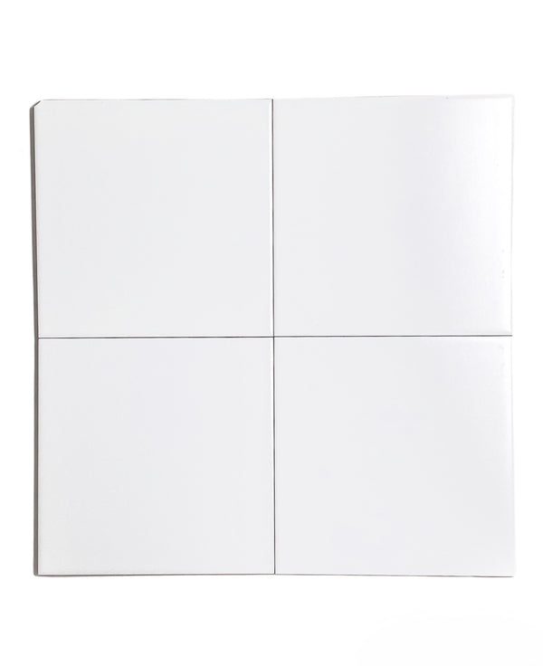 6x6 Square Matte White Ceramic Wall Tile (Box 50 Pieces / 12.5 sqft)
