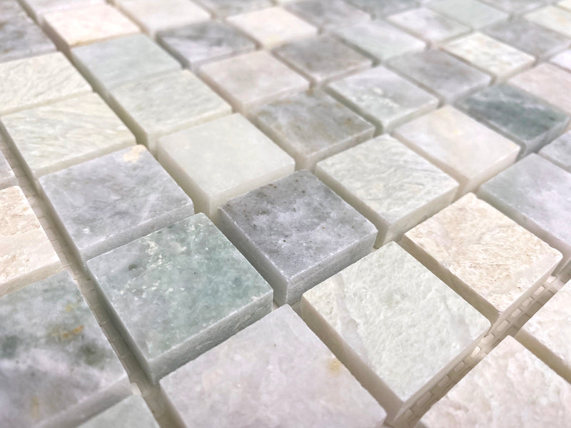 Ming Green Marble Onyx Polished Square 1x1 Mosaic Tiles for Kitchen Backsplash Bathroom Flooring Shower