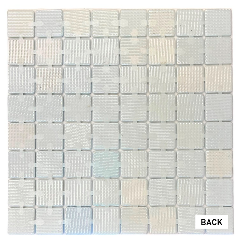 Light Blue  Square 1-1/2 Recycled Glass Wall and Floor Tile for Kitchen Backsplash, Pool Tile, Bathroom Wall, Accent Wall