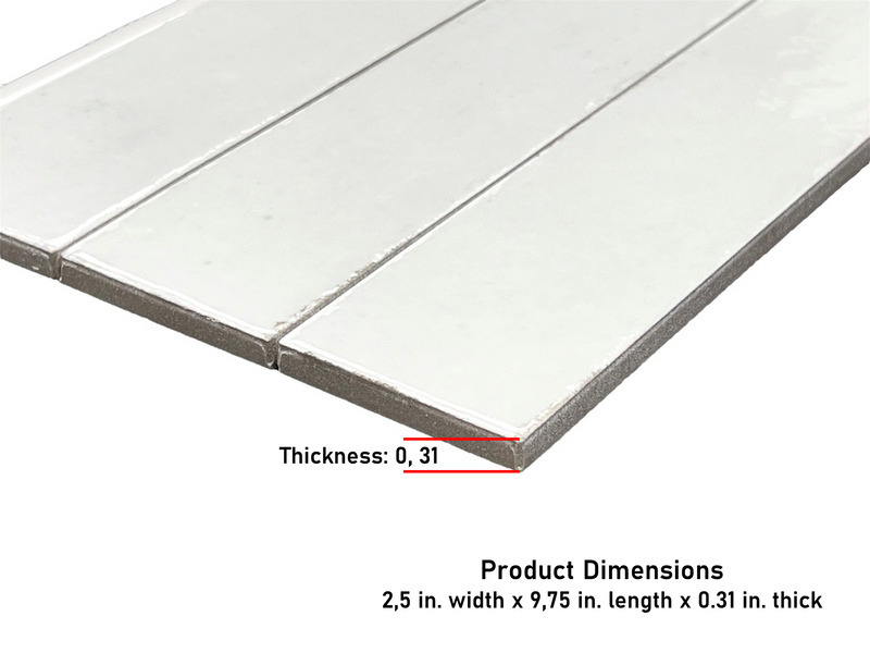 Scandiano Series Handmade Antique Look Glossy 2.5x10 Subway Porcelain Wall Tile for Kitchen Backsplash, Bathroom Wall, Accent Wall, Fireplace Surround (Box of 50 Pieces)