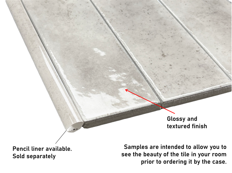 Scandiano Series Handmade Antique Look Glossy 2.5x10 Subway Porcelain Wall Tile for Kitchen Backsplash, Bathroom Wall, Accent Wall, Fireplace Surround (Box of 50 Pieces)