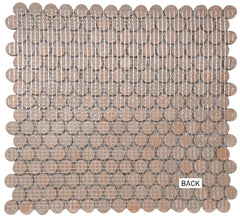 Seashell Natural Pearl Mother of Pearl Penny Round 3/4 Inch Mosaic Wall Tile with Backing for Kitchen Backsplash, Bathroom Shower, Accent Walls