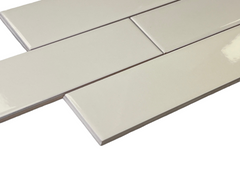2x8 Bone Almond Ceramic Subway Tile Gloss Finish  (Box of 6.7 Sqft) for Wall Tile, Backsplash Tile, Bathroom Tile