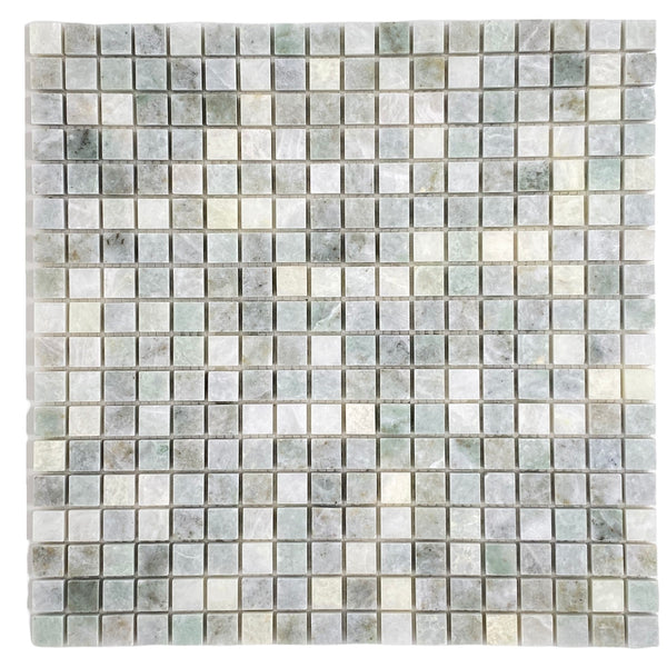 5/8x5/8 Ming Green Marble Onyx Polished Mosaic Floor Wall Tiles