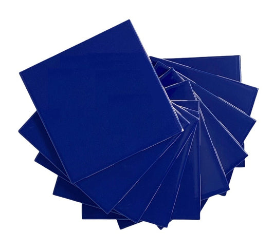 4x4 Cobalt Blue Ceramic Tile-Box of 10 pcs
