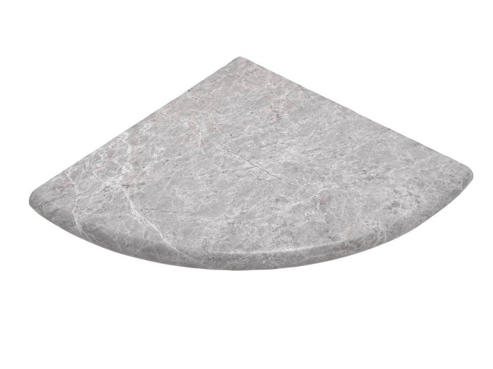 Premium Quality Silver Marble Bathroom Shower Corner Shelf Stone Polished 9x9