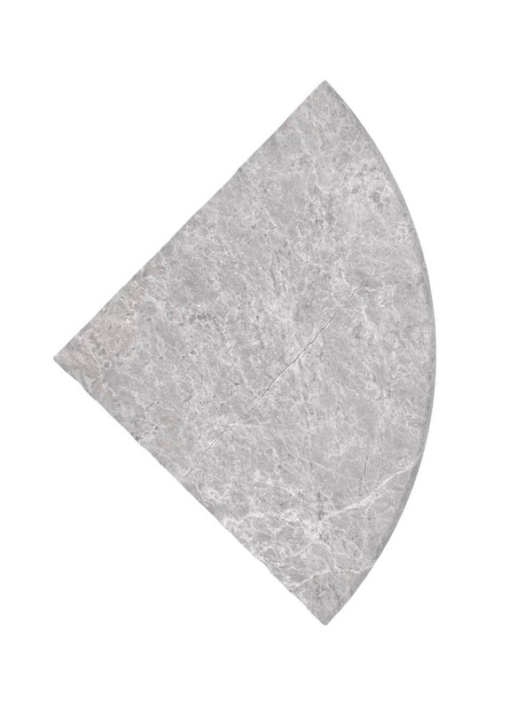 Premium Quality Silver Marble Bathroom Shower Corner Shelf Polished 9''