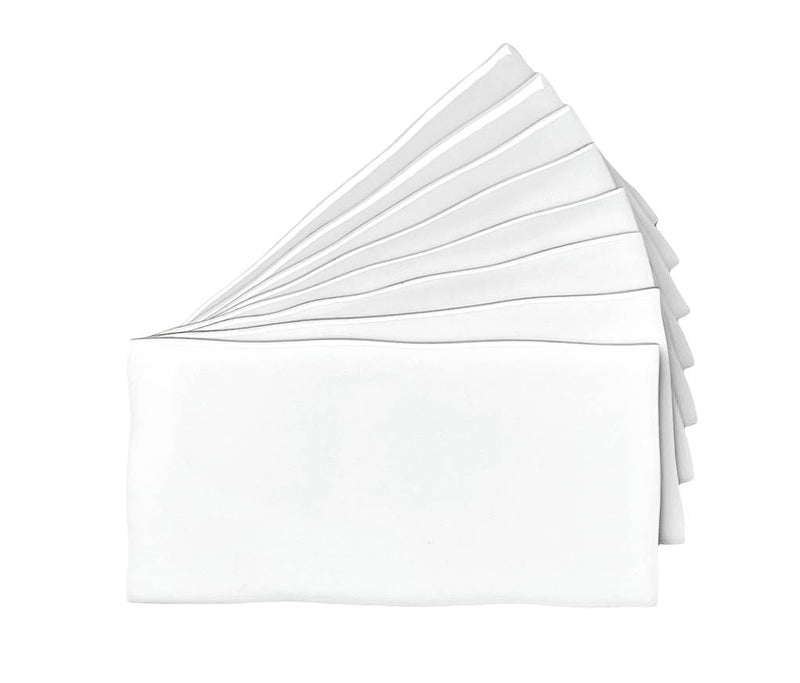 3x6 Subway White Hand-Made Look Ceramic Glossy Subway Wall Tile (Irregular Rounded Edges) for Kitchen Backsplash, Bathroom Wall, Accent Walls (88 Pieces - 10.66 Sqft/Box)