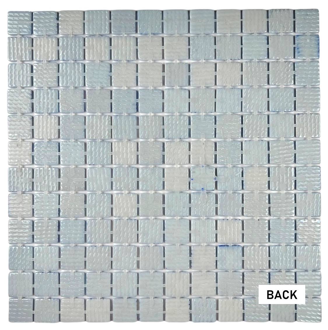 Mint Blue Recycled Glass Mosaic Floor Wall Tile Square 7/8 Inch Pattern for Kitchen Backsplash, Swimming Pool Tile, Bathroom Wall, Accent Wall