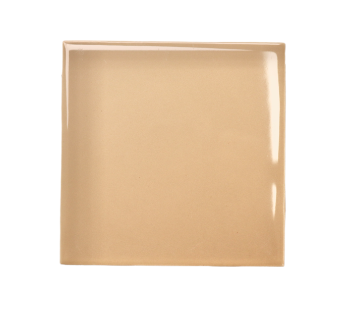 Sand Caramel  4 in Ceramic Tile Gloss 4 1/4" Box of 10 Piece for Bathroom Wall and Kitchen Backsplash