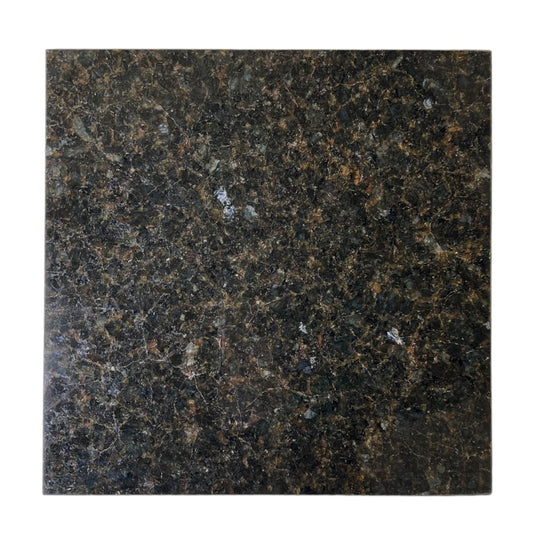12x12 Ubatuba Dark Green Speckled Polished Granite Floor and Wall Tile for Kitchen Bath Wall Backsplash