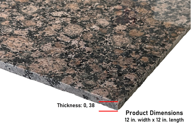 12x12x3/8" Baltic Brownish Polished Granite Floor Tile Kitchen Bath Wall Backsplash