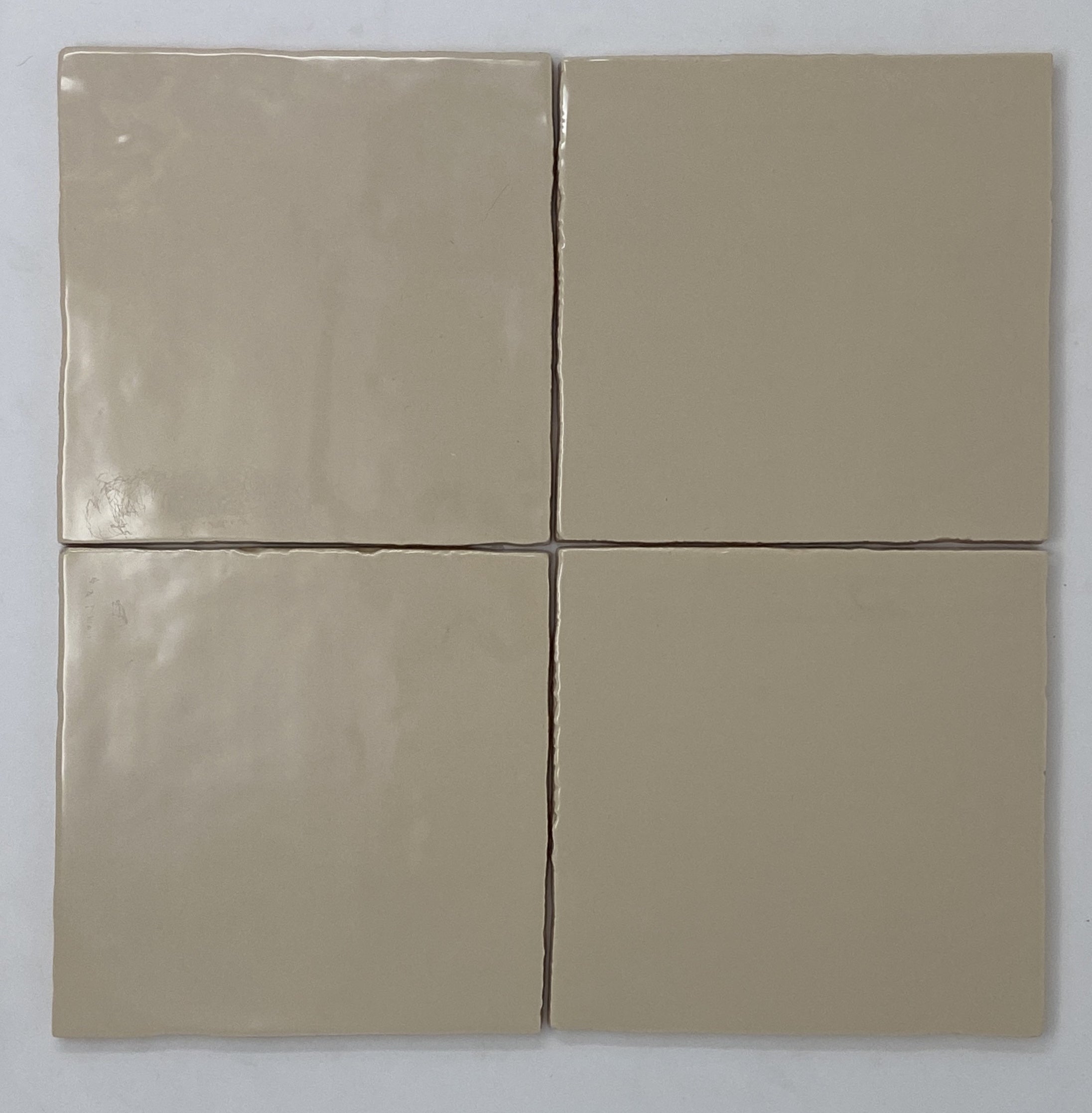 6x6 Cream Handmade Look Subway Ceramic Wall Tile for Bathroom Shower, Kitchen Backsplashes, Fireplace