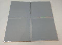 6x6 Gray Handmade Look Subway Ceramic Tile Glossy for Bathroom Shower, Kitchen Backsplashes, Fireplace