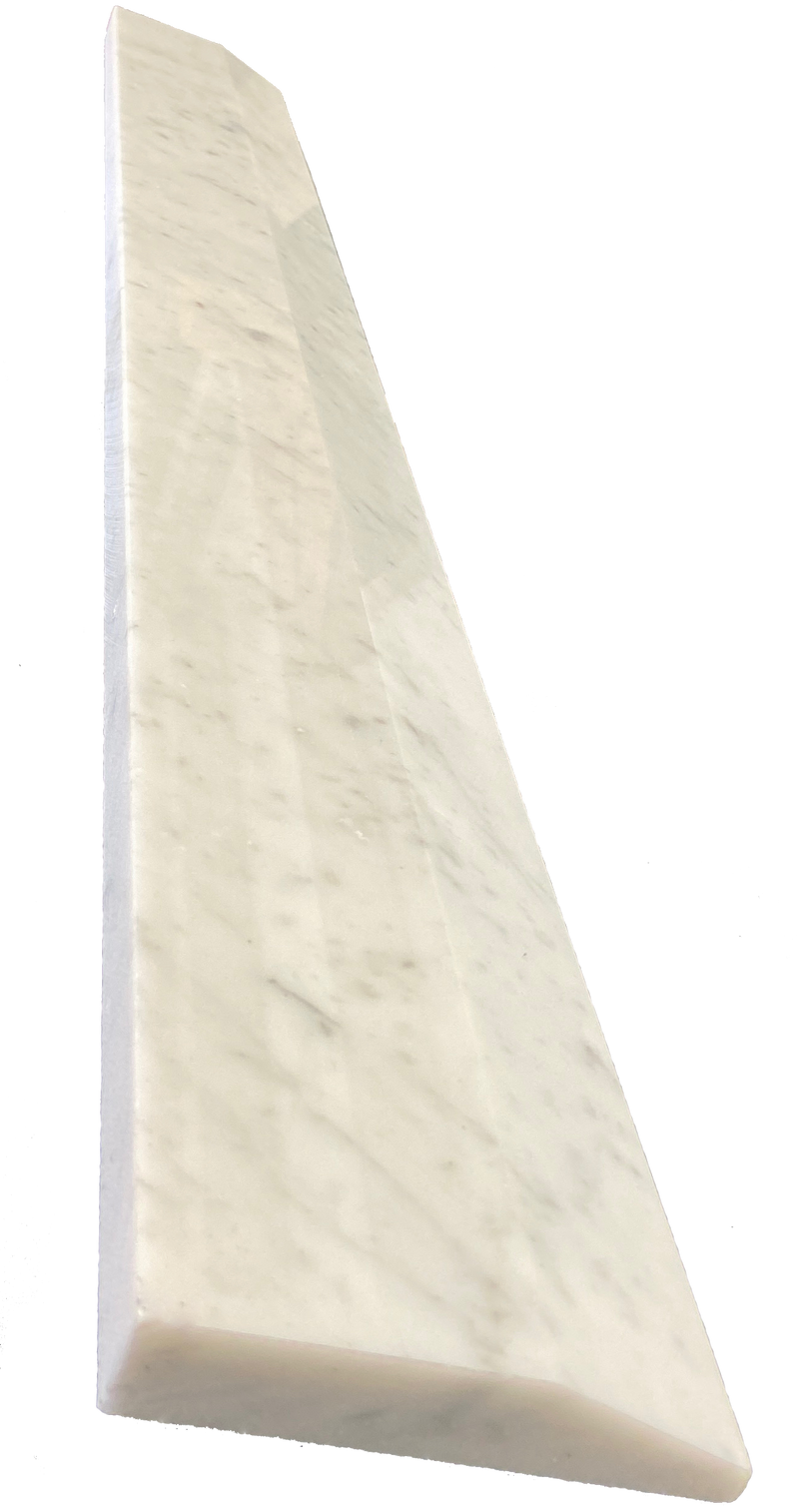 Carrara Bianco Marble One High Beveled Door Threshold (Marble Saddle) Polished
