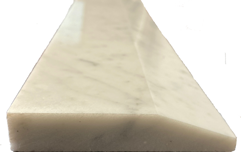 Carrara Bianco Marble One High Beveled Door Threshold (Marble Saddle) Polished