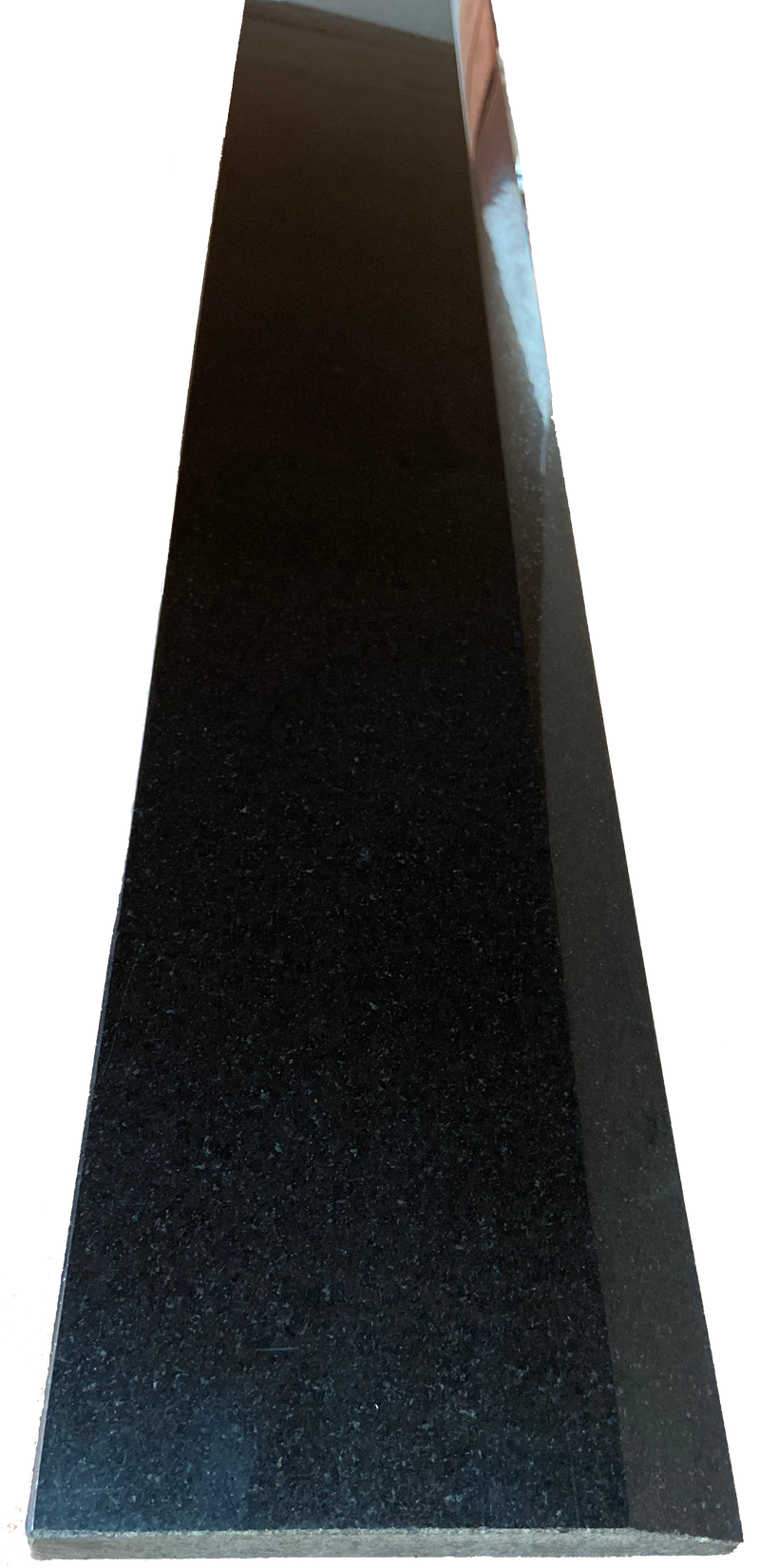Single Hollywood Absolute Black Marble Granite Door Threshold (Marble Saddle) Polished