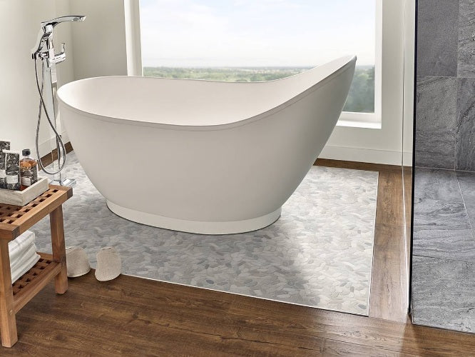 MSI Sliced Pebble Truffle 12 in. x 12 in. x 10mm Tumbled Marble Mosaic Tile (10 sq. ft. / case)