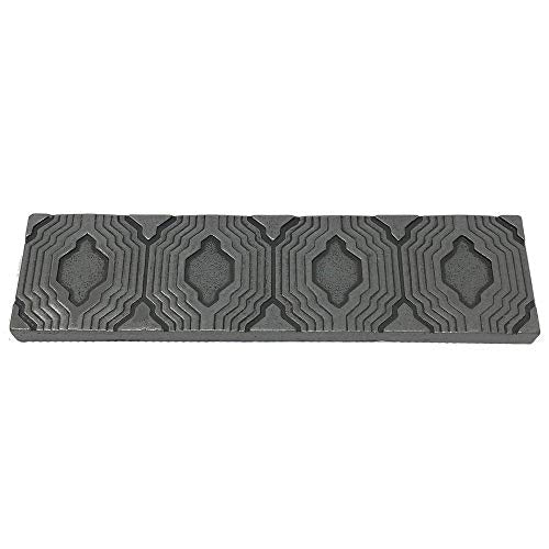 Vogue Tile Resin Pewter Metallic Look  2'' x 8'' Liner Trim Geometric Border Wall Tile for Kitchen Backsplashes & Bathroom Walls (Pewter) - Pack of 3 Pieces